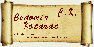 Čedomir Kotarac vizit kartica